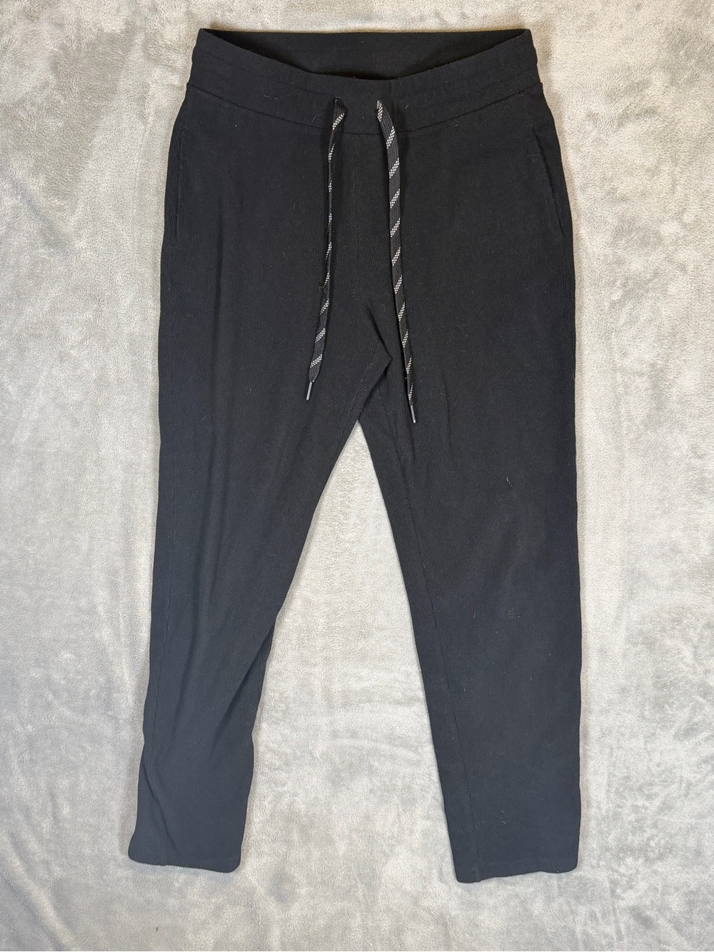 Marc New York by Andrew Marc Women’s Ribbed Jogger Sweatpants Size Small Black